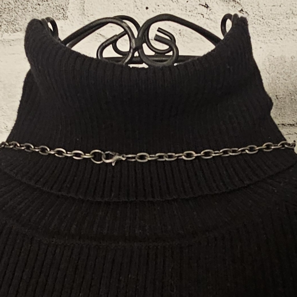 Gothic Coffin Skull Pendant Necklace Black Silver Tone Alt Emo - Picture 5 of 5